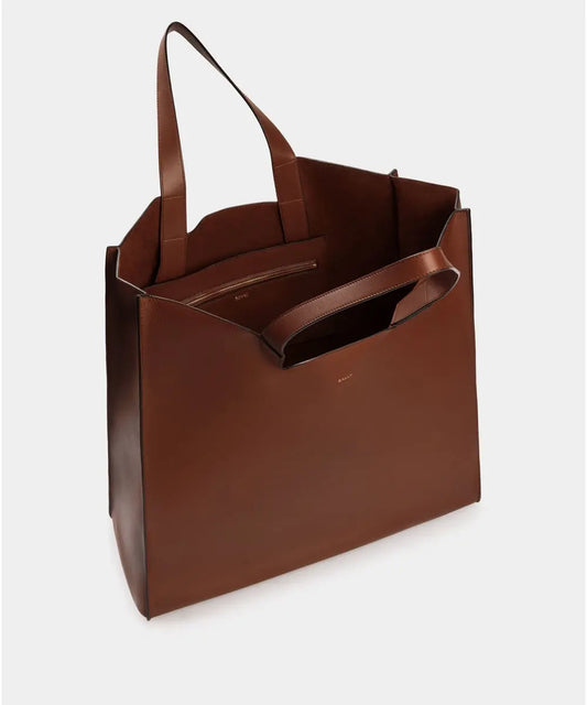 Easy Tote In Brown Leather Bag Bolsaz