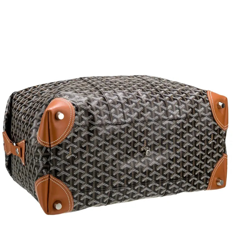 Goyard Boeing 45 Black Brown Leather Bag