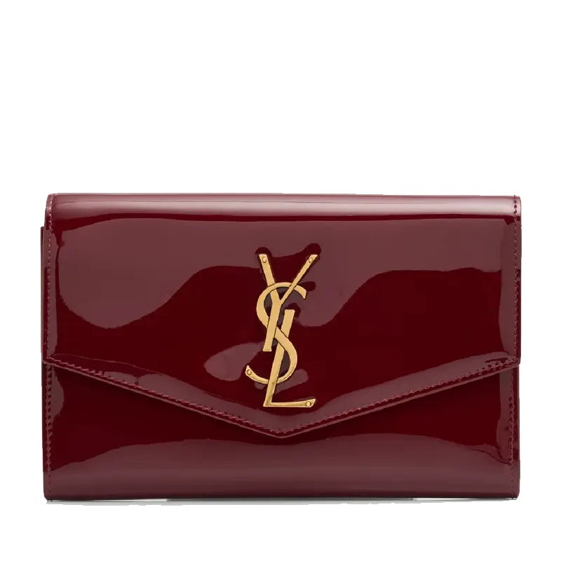 Saint Laurent Patent Monogram Cassandra Chain Wallet