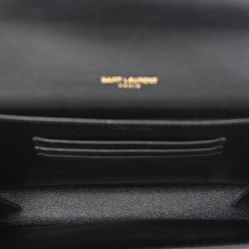 Saint Laurent Patent Monogram Cassandra Chain Wallet