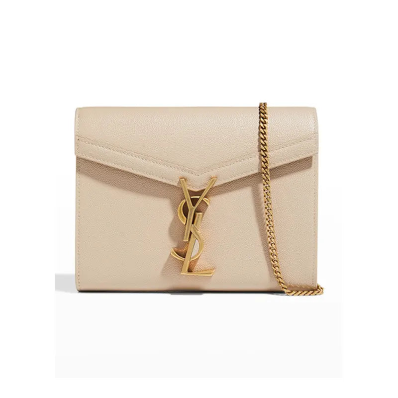 Saint Laurent Paris Saint Laurent Brown Patent Leather Uptown Wallet