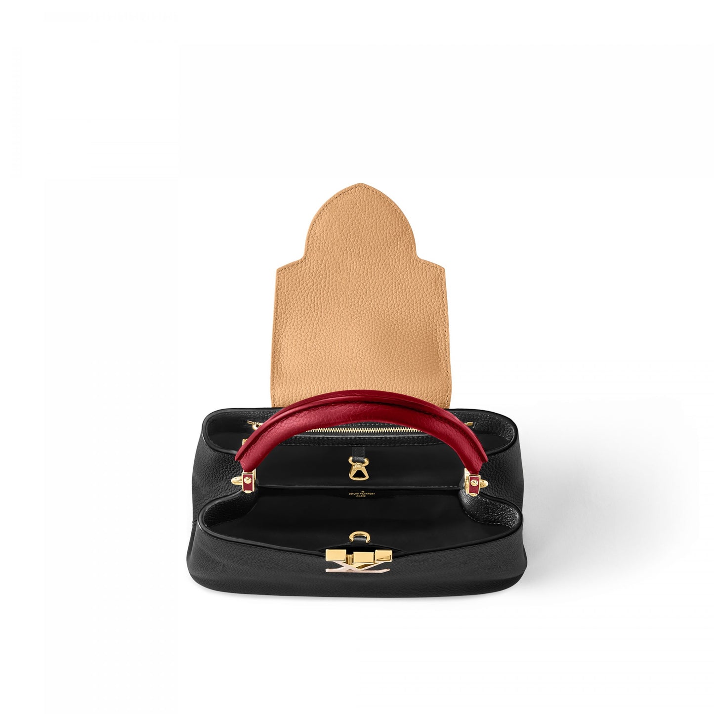 Luxury Louis Vuitton Capucines MM Bag Noir Rubis