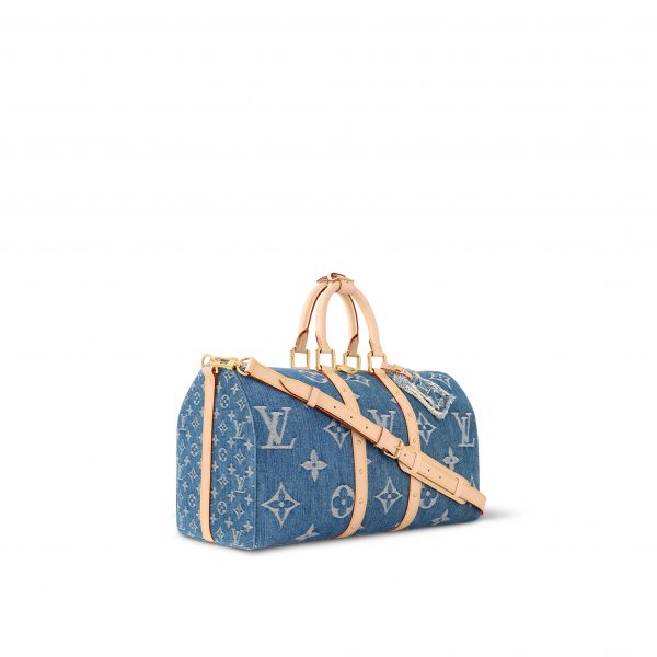 Louis Vuitton M24315 Keepall Bandouliere 45 Denim Blue