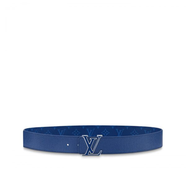 Blue LV Initiales 40mm Reversible Belt