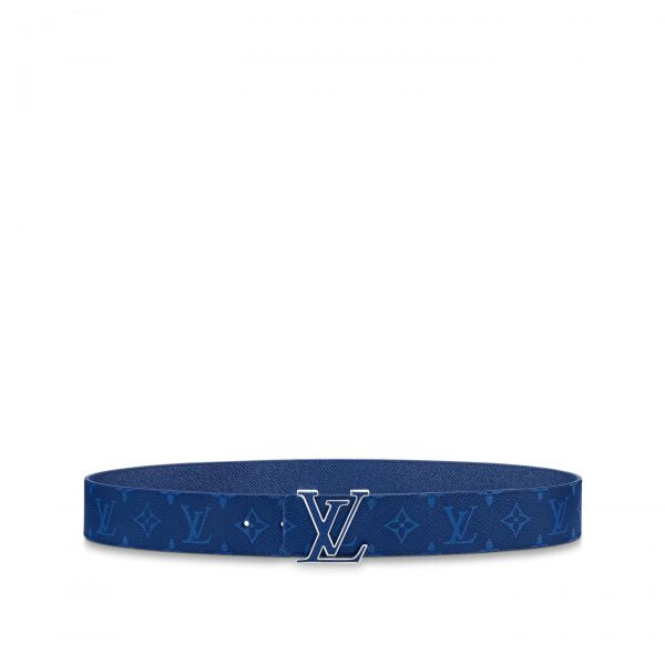 Blue LV Initiales 40mm Reversible Belt