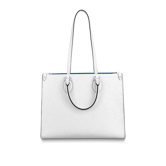 Louis Vuitton M56081 Onthego MM White Epi Leather Tote Bag