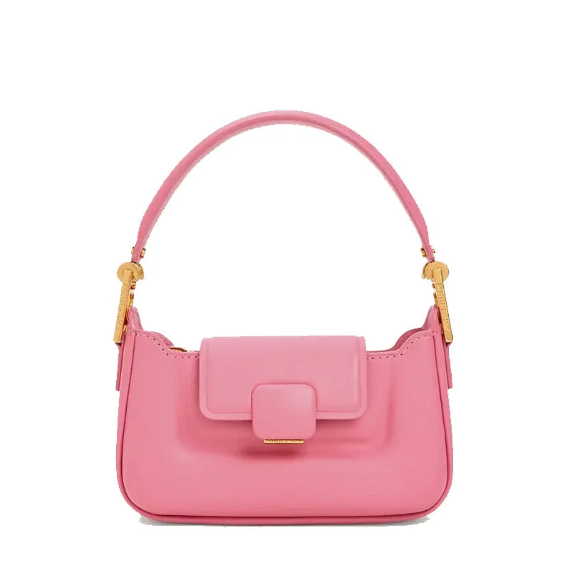 CHARLES & KEITH Koa Leather Push-Lock Top Handle Bags