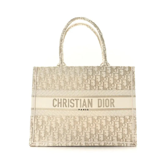 Christian Dior  Oblique Medium Book Tote Gold Multicolor