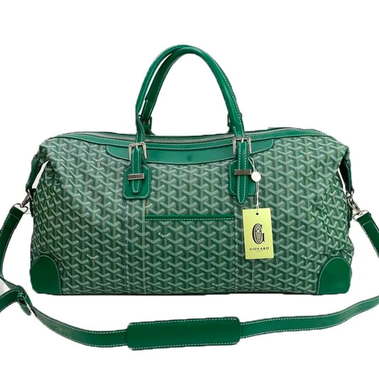 GOYARD Print Coated Canvas Boeing 55 Travel Green Bag