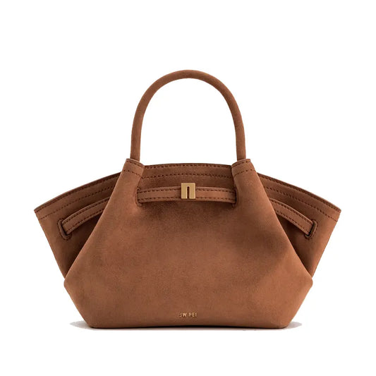 JW Mini Faux Suede Tote Bags - Brown