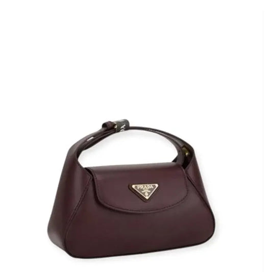 Prada Pattina Leather Maroon Bag Shoulder 2Way