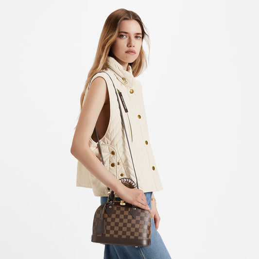 LV Damier Ebene Braided Alma BB