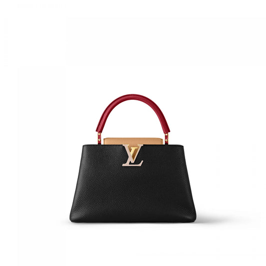 Luxury Louis Vuitton Capucines MM Bag Noir Rubis