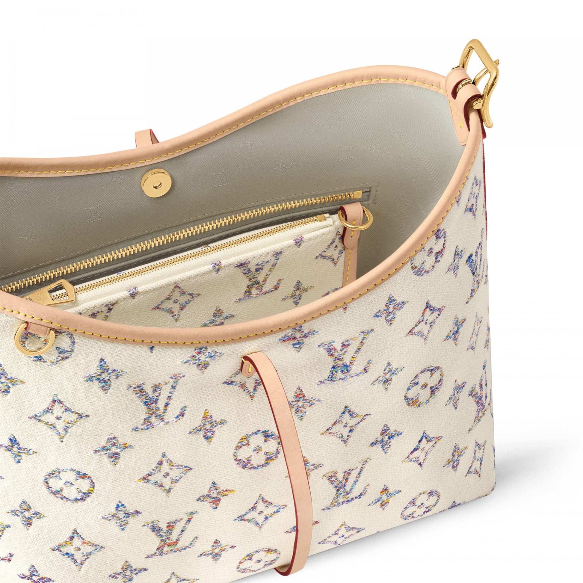 Louis Vuitton Beige Carry All PM