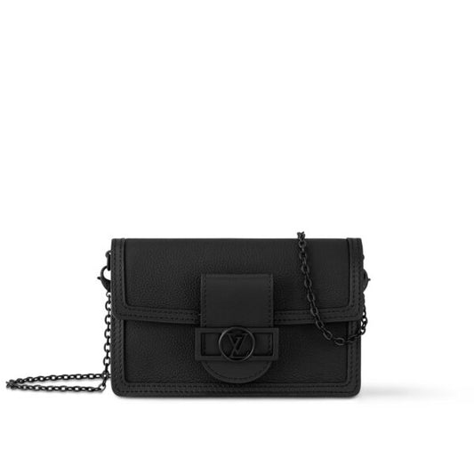 LV All Black Dauphine Chain Wallet