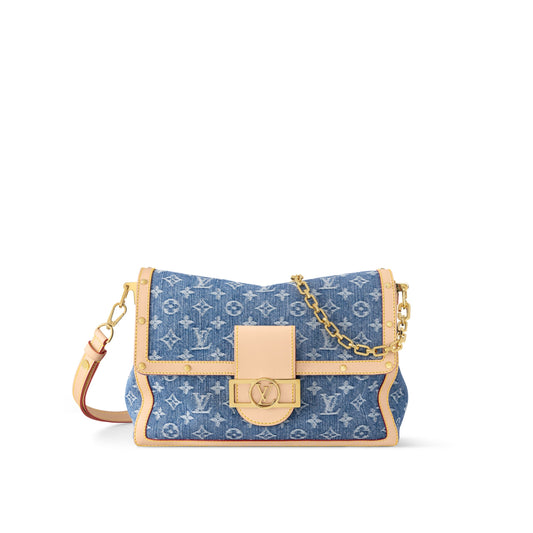 Denim Blue Louis Vuitton Dauphine Soft GM