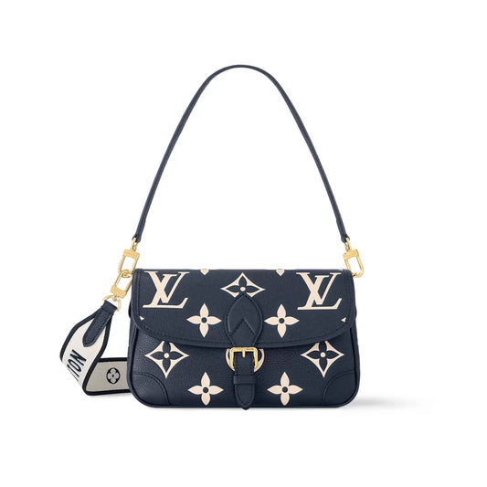 Luxury Navy Cream Louis Vuitton Diane Bag