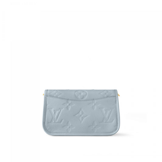 Louis Vuitton M46846 Diane Blue Hour Embossed Monogram Leather Handbag