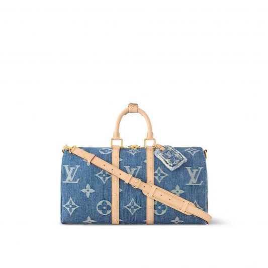 Louis Vuitton M24315 Keepall Bandouliere 45 Denim Blue
