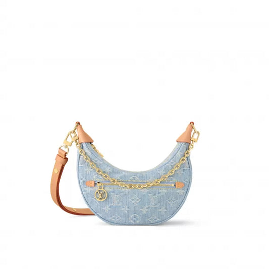 Louis Vuitton Loop Sky Blue Denim Handbag