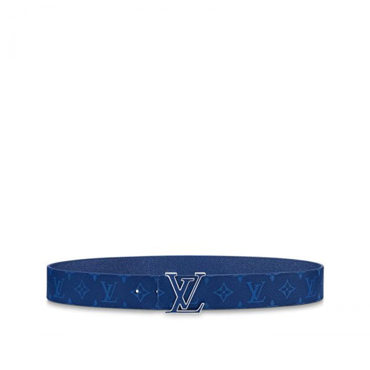 Blue LV Initiales 40mm Reversible Belt