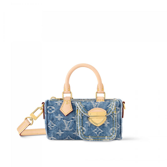 Louis Vuitton Nano Speedy Denim