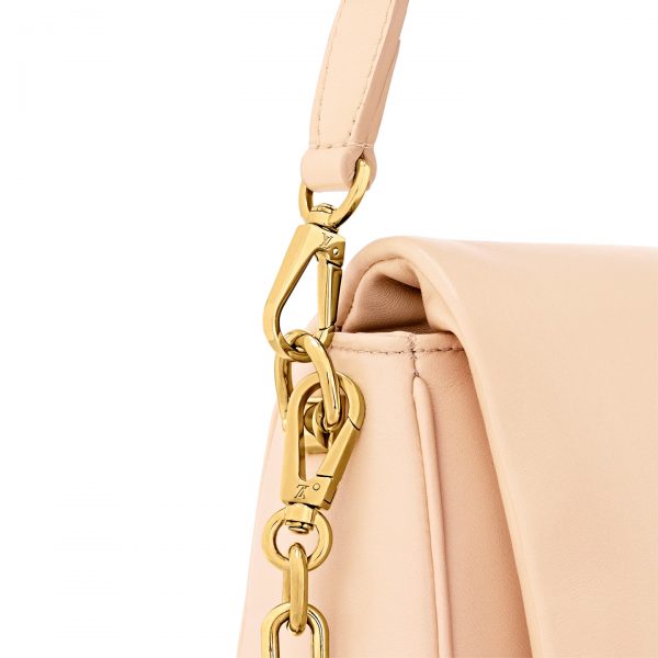Beige Twist MM Handbag