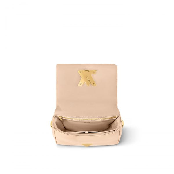 Beige Twist MM Handbag