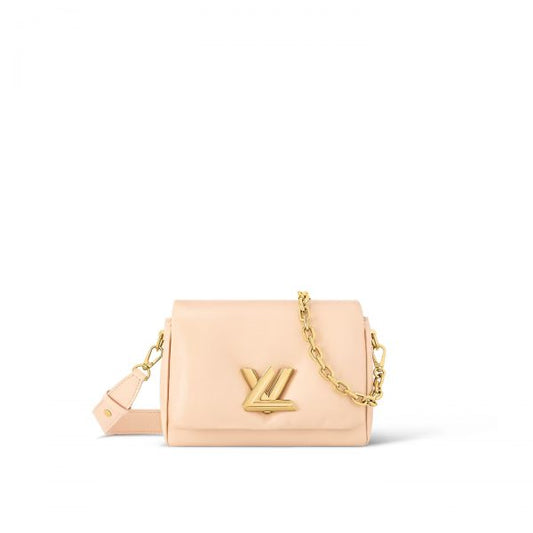 Beige Twist MM Handbag